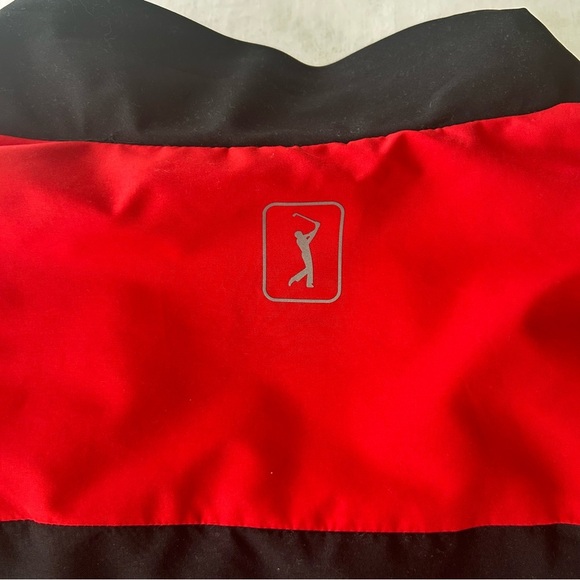 PGA TOUR PRO SERIES WINDBREAKER JACKET BLACK RED MENS MEDIUM NEW WITH TAGS EUC! - Picture 3 of 7